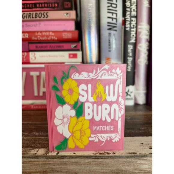 Match Storage Box Book Themed "Slow Burn" Matchbox | Candles | Book Decor - Picture 1 of 7